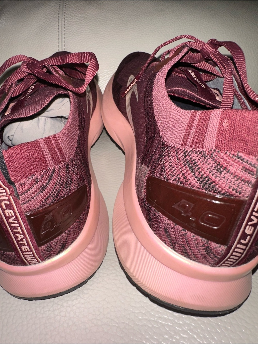 Brooks Womens Maroon and Pink Running Sneakers - Picture 9 of 13